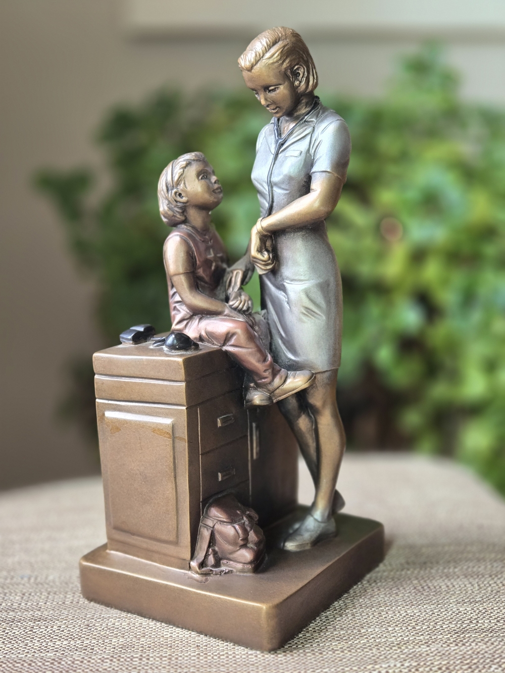 Austin Sculptures 1996 Good Check Up  Nurse/doctor And Child